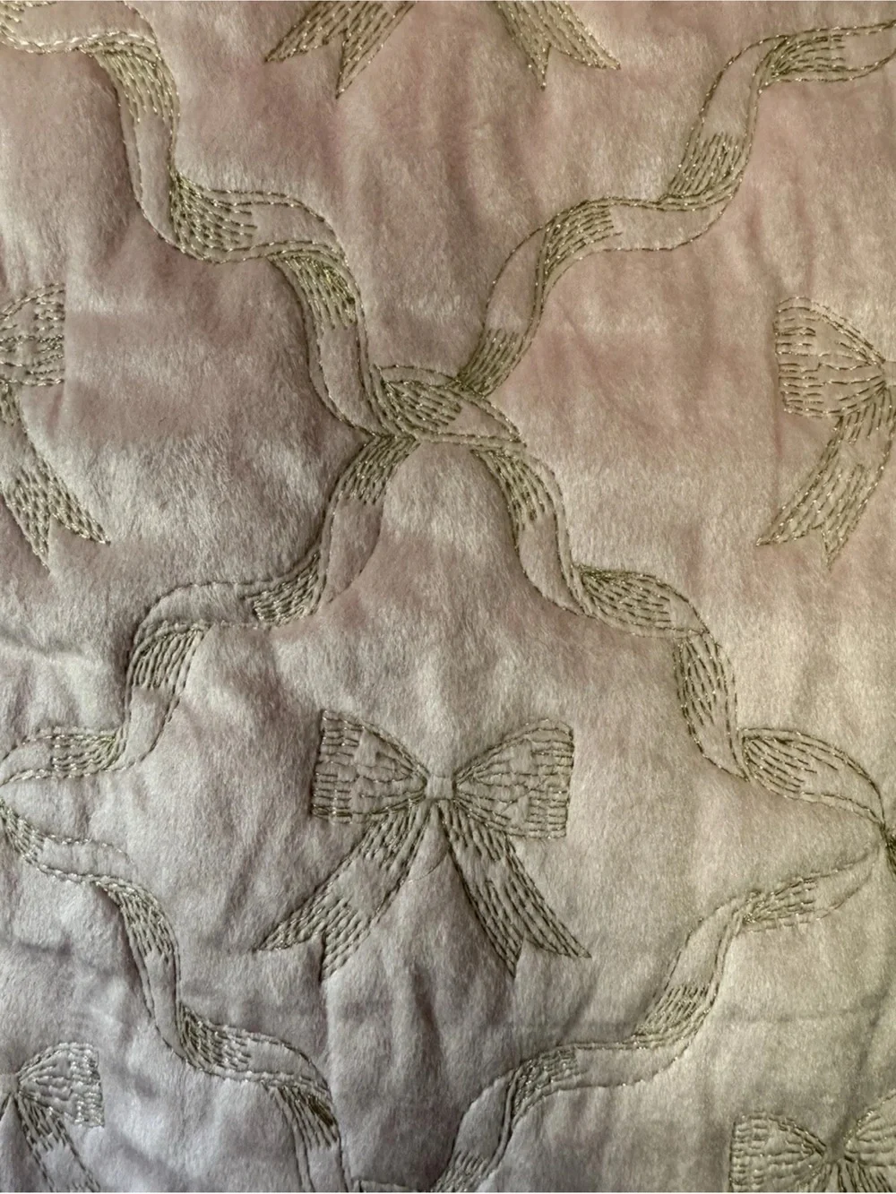 Pink Decorative Table Runner with Bow Pattern